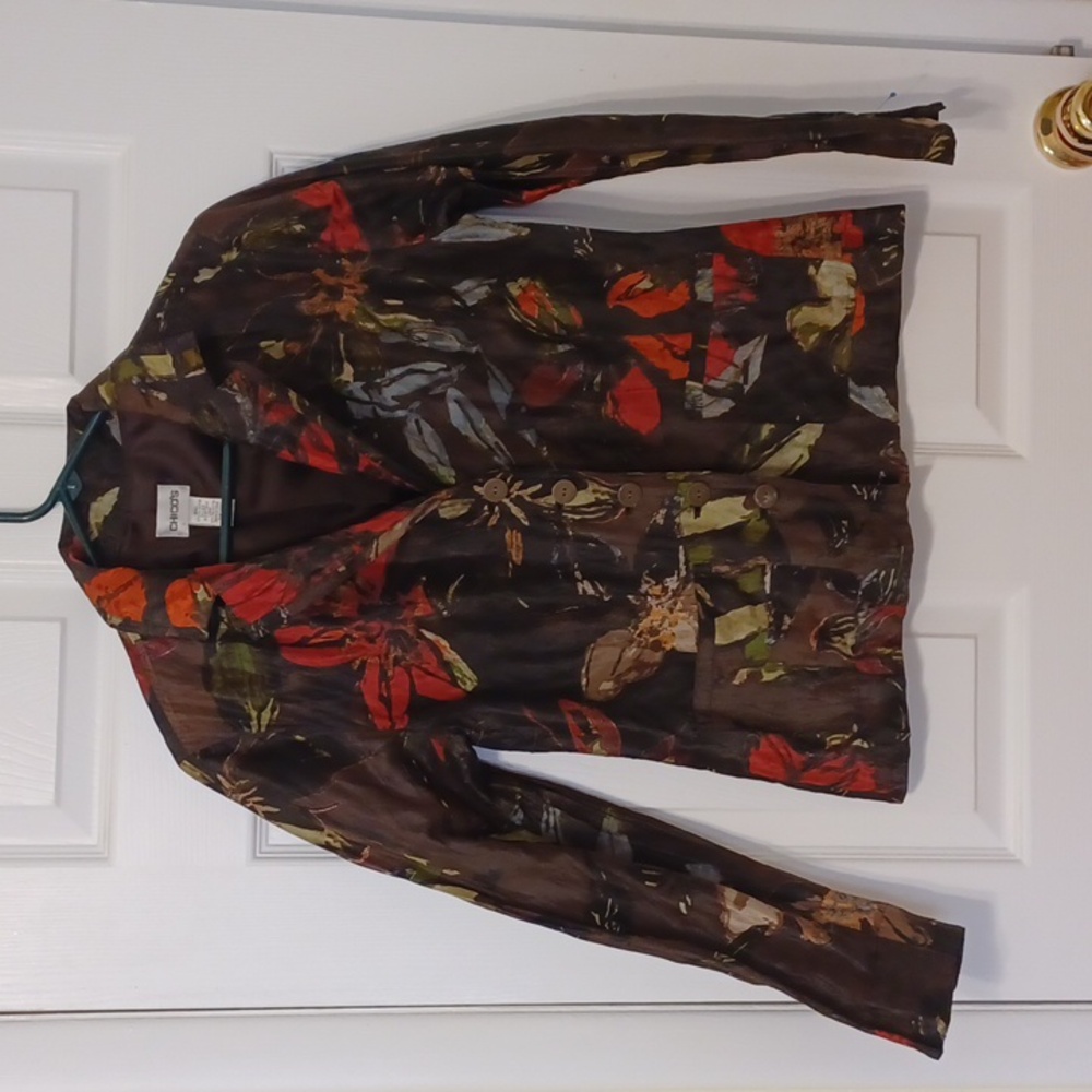 Chico's Multicolor Floral Blazer